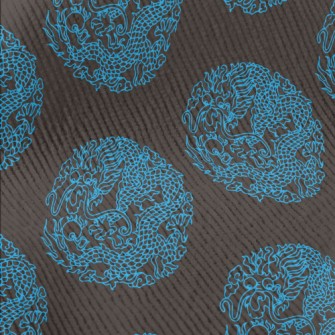 Blue Line Chinese Dragon Standard Corduroy