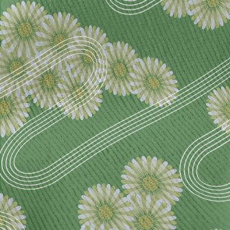 Japanese Daisy Pattern Standard Corduroy