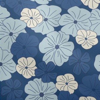 Beautiful Hand Drawn Blue Flow Dobby