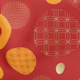 Modern Chinese Pattern Stretch Ponte