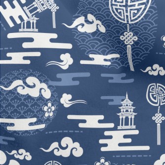 Chinese Architecture And Eleme Micro Fleece