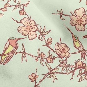 Hand Drawn Hummingbird And Che Micro Fleece