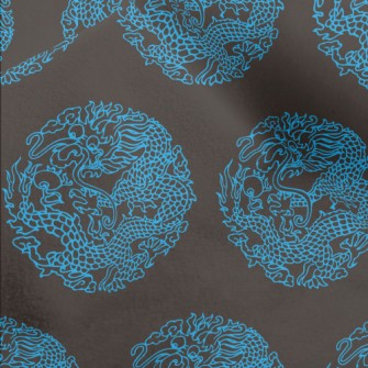 Blue Line Chinese Dragon Micro Fleece