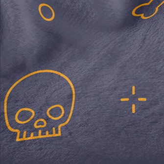 Cute Line Bones Minky