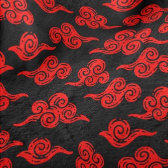 Retro Red Clouds Minky
