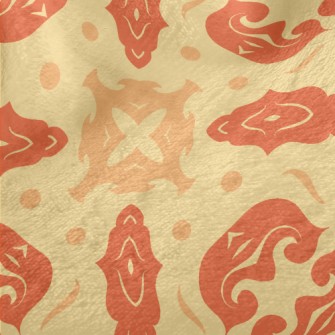 Three Color Graffiti Pattern Minky