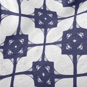 Blue Mosaic Decoration Minky