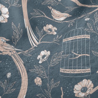 Retro Fantasy Garden Minky