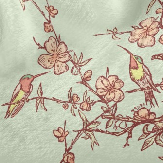 Hand Drawn Hummingbird And Che Minky