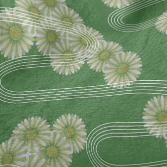 Japanese Daisy Pattern Minky