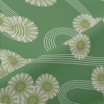 Japanese Daisy Pattern Piqué