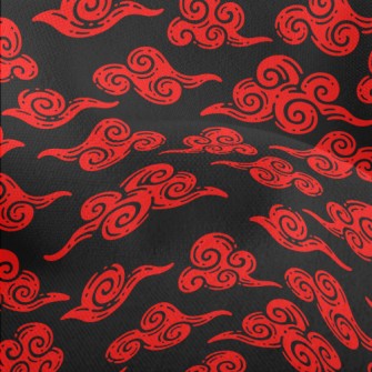 Retro Red Clouds Lightweight Performance Linen