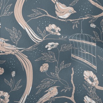 Retro Fantasy Garden Lightweight Performance Linen