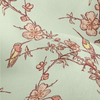 Hand Drawn Hummingbird And Che Lightweight Performance Linen