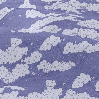 Hand Drawn Purple Waves Modern Jersey
