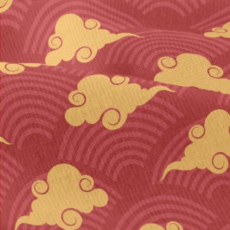 Red Circle With Clouds Modern Jersey