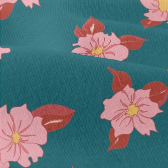 Red Petals And Leaves Modern Jersey