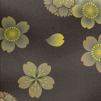 Beautiful Cherry Blossom Patte Jersey Backed Fleece