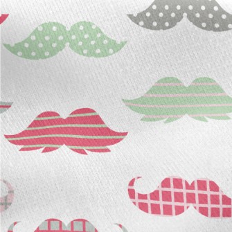 Color Cartoon Beard Jersey Backed Fleece