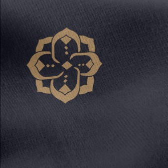 Modern Golden Flowers Jersey Backed Fleece
