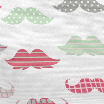 Color Cartoon Beard Pongee