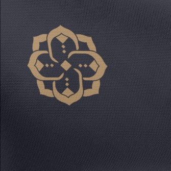 Modern Golden Flowers Pongee