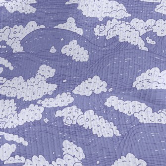 Hand Drawn Purple Waves Stretch Jersey
