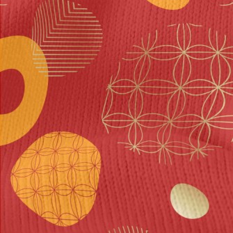 Modern Chinese Pattern Stretch Jersey