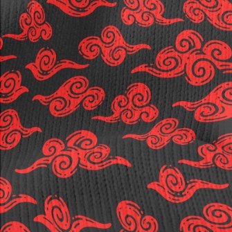 Retro Red Clouds Stretch Jersey