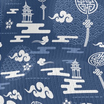 Chinese Architecture And Eleme Stretch Jersey
