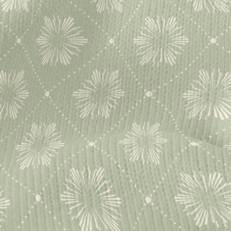 Elegant Green Diamond Stretch Jersey