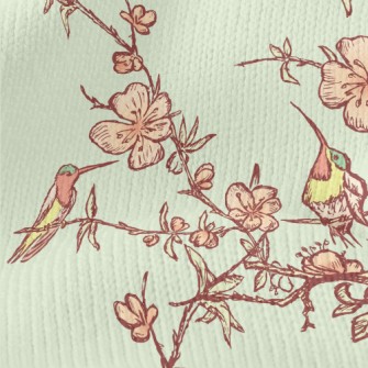 Hand Drawn Hummingbird And Che Stretch Jersey