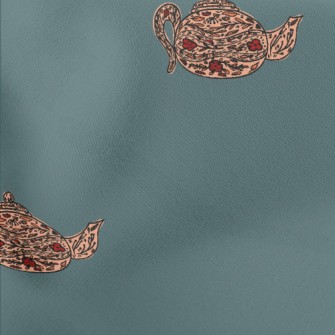 Cute Hand-painted Teapot Lightweight Cotton Poplin