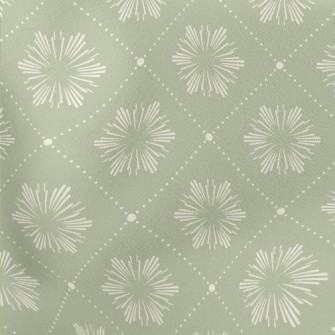 Elegant Green Diamond Lightweight Cotton Poplin