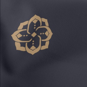 Modern Golden Flowers Lightweight Cotton Poplin
