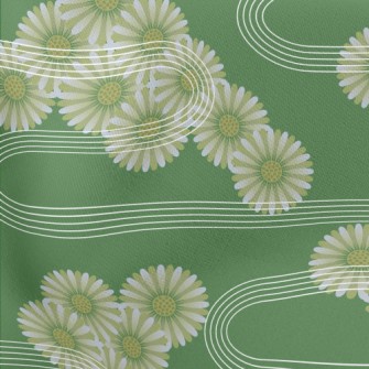 Japanese Daisy Pattern Lightweight Cotton Poplin