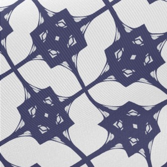 Blue Mosaic Decoration Midweight Cotton Poplin