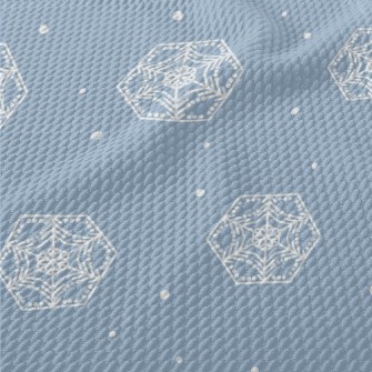 Octagonal Snowflake Pattern Birdseye Piqué