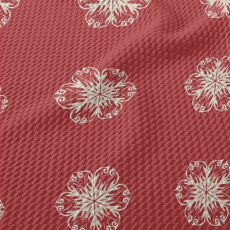 Creative Retro Snowflakes Birdseye Piqué