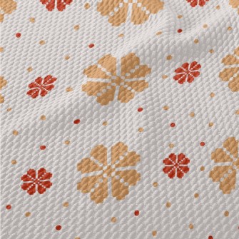 Hand Painted Flowers Birdseye Piqué