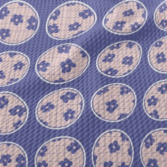 Doodle Flower Circle Birdseye Piqué