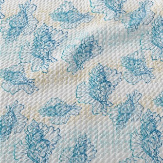 Hand Drawn Beautiful Shells Birdseye Piqué