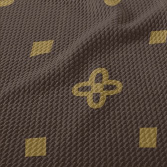 Simple Geometric Flowers Birdseye Piqué