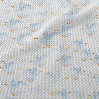 Hand Drawn Cute Seagull Birdseye Piqué