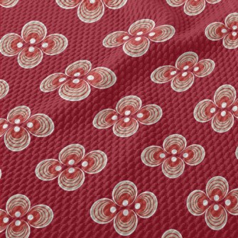 Modern Circle Decoration Birdseye Piqué