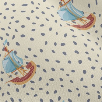 Hand Drawn Cartoon Sailboat Chiffon