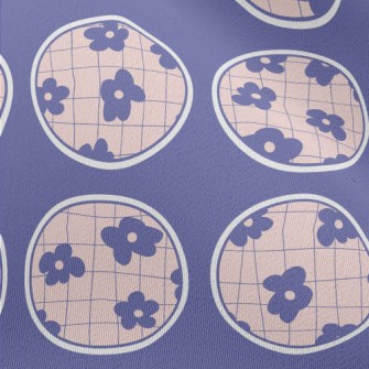 Doodle Flower Circle Chiffon