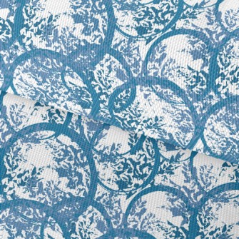 Blue Watercolor Doodle Waterproof Oxford