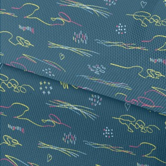 Color Line Graffiti Waterproof Oxford