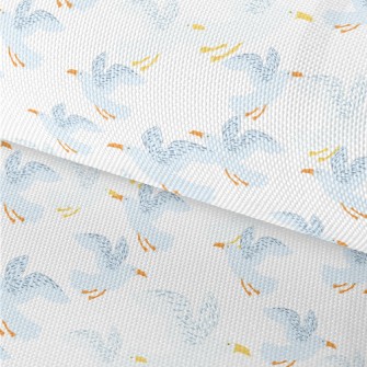 Hand Drawn Cute Seagull Waterproof Oxford